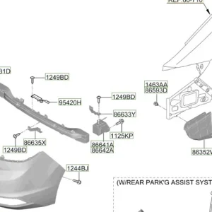 Wspornik zderzaka tylnego prawy Hyundai Elantra (2019) 86614F2AA0 | Tylko przez ograniczony czas
