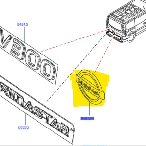 Emblemat Nissan NV300/Primastar 2016 9088900QAB | Bardzo popularny produkt