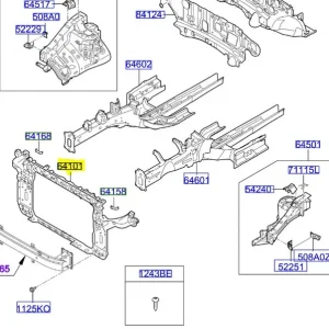 Pas przedni wzmocnienie czołowe Kia Sportage 2014 641013W000 | Kup teraz