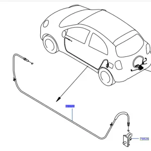 LINKA OTWARCIA KLAPKI WLEWU PALIWA MICRA K13 - wyprzedaż 788211HB1A | Hit