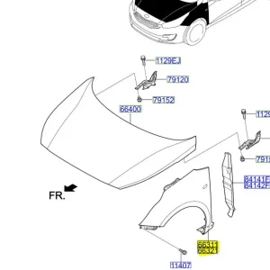 Błotnik prawy przód Kia Ceed 2012 66321A2000 | Top produkt