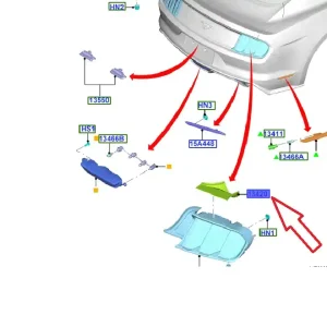 Nakładka lampy tylenj lewej Ford MUSTANG CZG 2015-2023 1931609 | Produkt premium