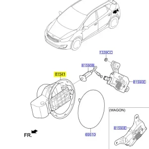 W sprzedaży - Obudowa wlewu paliwa Kia Ceed 2012 81595A2200