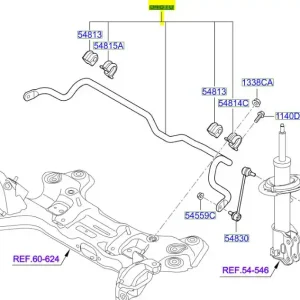Stabilizator przedniego zawieszenia Kia Ceed 2015 2018 54810A6200 | Premium