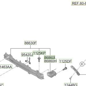 Sprawdzony produkt - Wspornik zderzaka tylnego prawa strona Hyundai I10 (2020-2023) 86652K7000