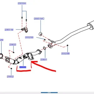 Przednia rura wydechowa NISSAN QASHQAI J11 1 3 20010HV70A - Darmowy zwrot