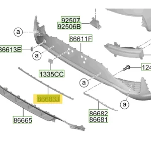 Listwa dolna zderzaka tylnego Hyundai I30 (2020-) 86683G4DA0 | Łatwy zwrot