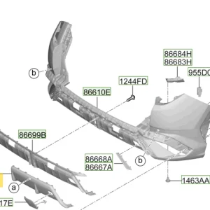 Najwyższa jakość - Osłona pod zderzak tylny lewa strona Hyundai Tucson (2024) 86691N7SB0