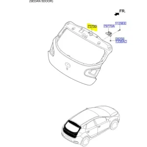 Pokrywa bagażnika klapa Kia Ceed 2015 2018 73700A2010 | Na zamówienie