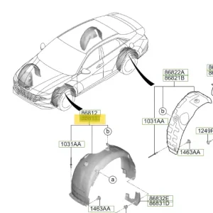 Profesjonalna jakość - Nadkole przednie lewe Hyundai Elantra (2020) 86811AA000