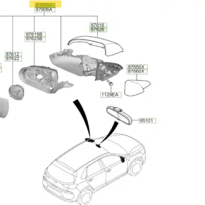 Prosto od producenta - Lusterko boczne lewe Hyundai I30 (2017-) 87610G4241