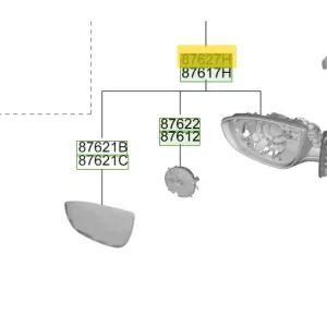 Lusterko zewnętrzne prawa strona Hyundai I20 / Bayon (2021-2024) 87627Q0060 - Ostatnie egzemplarze