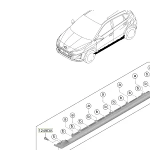 Szybka wysyłka - Listwa progowa lewa strona Hyundai I20 / Bayon (2021-2024) 87751Q0400