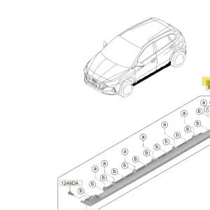 Listwa progowa prawa strona Hyundai I20 / Bayon (2021-2024) 87752Q0400 | Top produkt