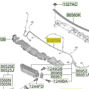 Wiązka przewodów przedniego zderzaka Hyundai Tucson (2024) 91895N7100 - Skorzystaj z oferty