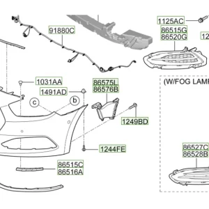 Zamów dziś - Lampa przednia przeciwmgielna lewa Hyundai I40 (2015-2018) 922013Z510