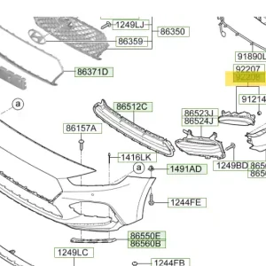 Lampa przednia led prawa strona Hyundai I30 (2017) 92208G4200 | Właśnie dodano