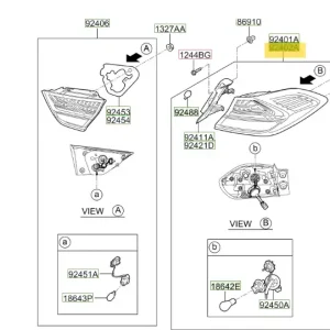 Lampa tylna zespolona prawa strona Hyundai I30 (2017-2020) 92402G4200 - Ostatnie egzemplarze