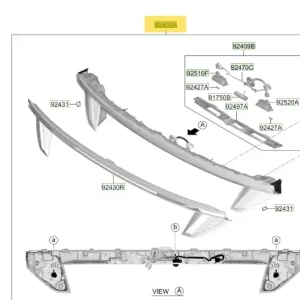 Wyjątkowa oferta | Zestaw tylnej lampy środkowej Hyundai Tucson (2022) 92403N7120