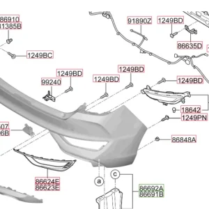 Ulubieniec klientów | Lampa tylna przeciwmgielna lewa Hyundai I30 (2017-2024) 92405G4300