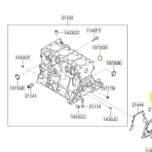 Nowy produkt | Obudowa uszczelniacza silnika Hyundai I10 (2011) 2144002401