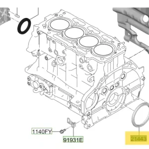 Uszczelniacz oleju tylny Hyundai Kona (2018-2021) 214432U000 - Sprawdzony wybór