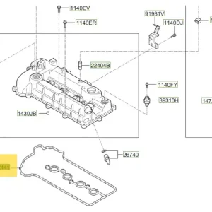 Wysoka jakość | Uszczelka pokrywy zaworów Hyundai Kona Hybrid (2019-2021) 2244103HA0