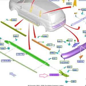 Sprawdzony produkt - Listwa progowa lewy tył Ford S-MAX 2015 - wyprzedaż 5348433