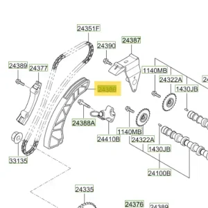 Rabat | Dźwignia łańcucha rozrządu Hyundai I20 / I30 243862A000