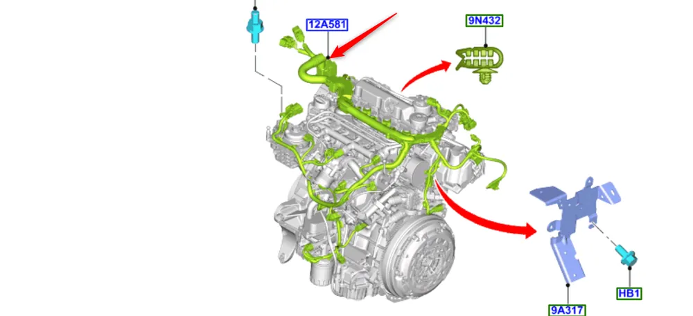 Duży rabat | Wiązka silnika Ford Mondeo 2014 S-MAX Galaxy Edge 2015 - wyprzedaż 2047032