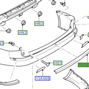 Listwa środkowa zderzaka tylnego Ford Focus MK2 1356654 - Jeszcze taniej