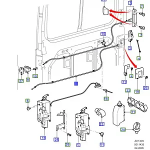 Rabat | Linka zamka drzwi bocznych przesuwnych Ford Transit 2000 2014 4170588