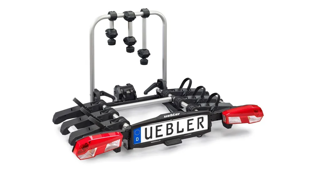 Wysoka jakość - Uebler H31S bagażnik rowerowy na hak 3 rowery 90°, 60kg