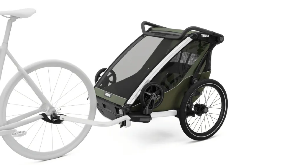 Właśnie dodano - Thule Chariot Lite podwójna przyczepka rowerowa vintage green