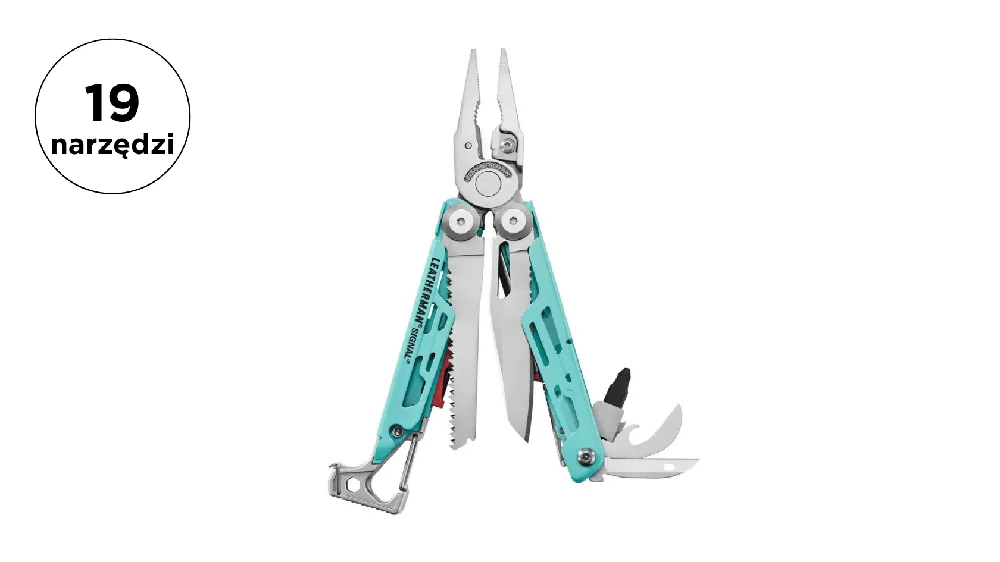 Leatherman SIGNAL Multitool Aqua/Srebrny 19 narzędzi - Nowość w asortymencie