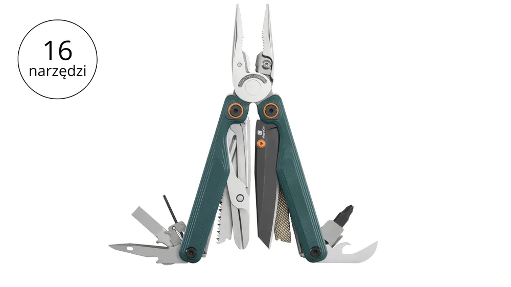 Zapasy na wyczerpaniu - Leatherman WAVE ALPHA Cascadia Multitool 16 narzędzi stal nierdzewna