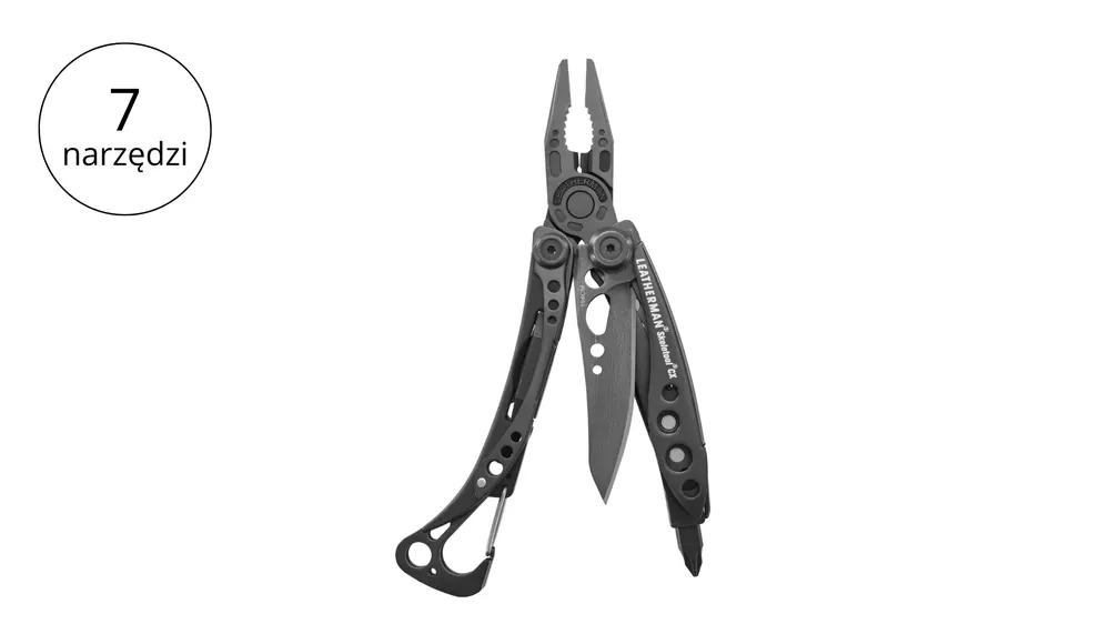 Zniżka - Leatherman SKELETOOL CX Onyx Multitool 7 narzędzi stal nierdzewna