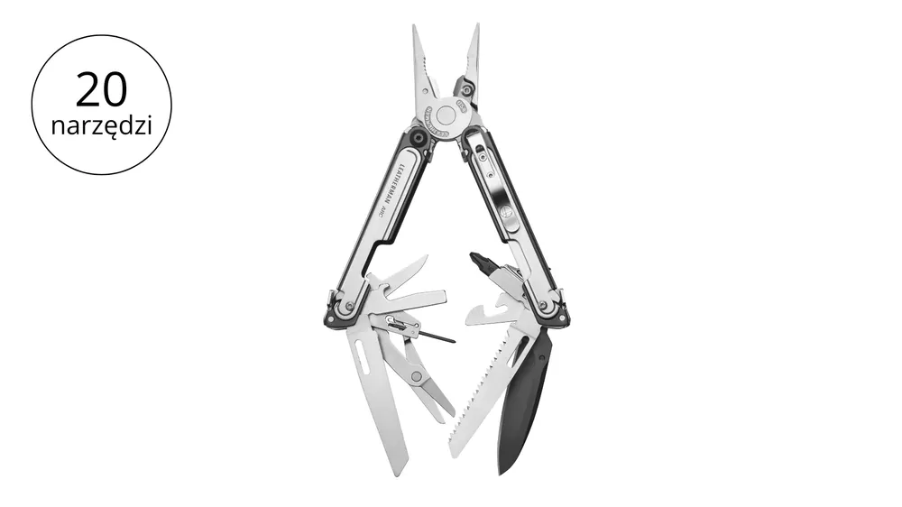 Produkt wysokiej jakości | Leatherman ARC Stainless and Black DLC Multitool 20 narzędzi stal nierdzewna