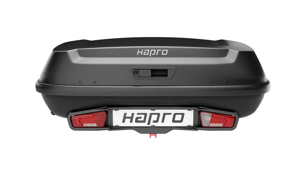 Hapro Boxer L 420 Hexagon Black - Box z platformą na hak czarny matowy - Wielka wyprzedaż