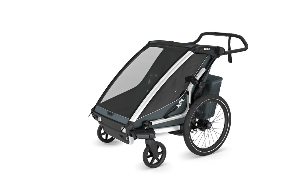 Nowość w asortymencie - Thule Chariot Cross 2 podwójna Dark Slate przyczepka rowerowa